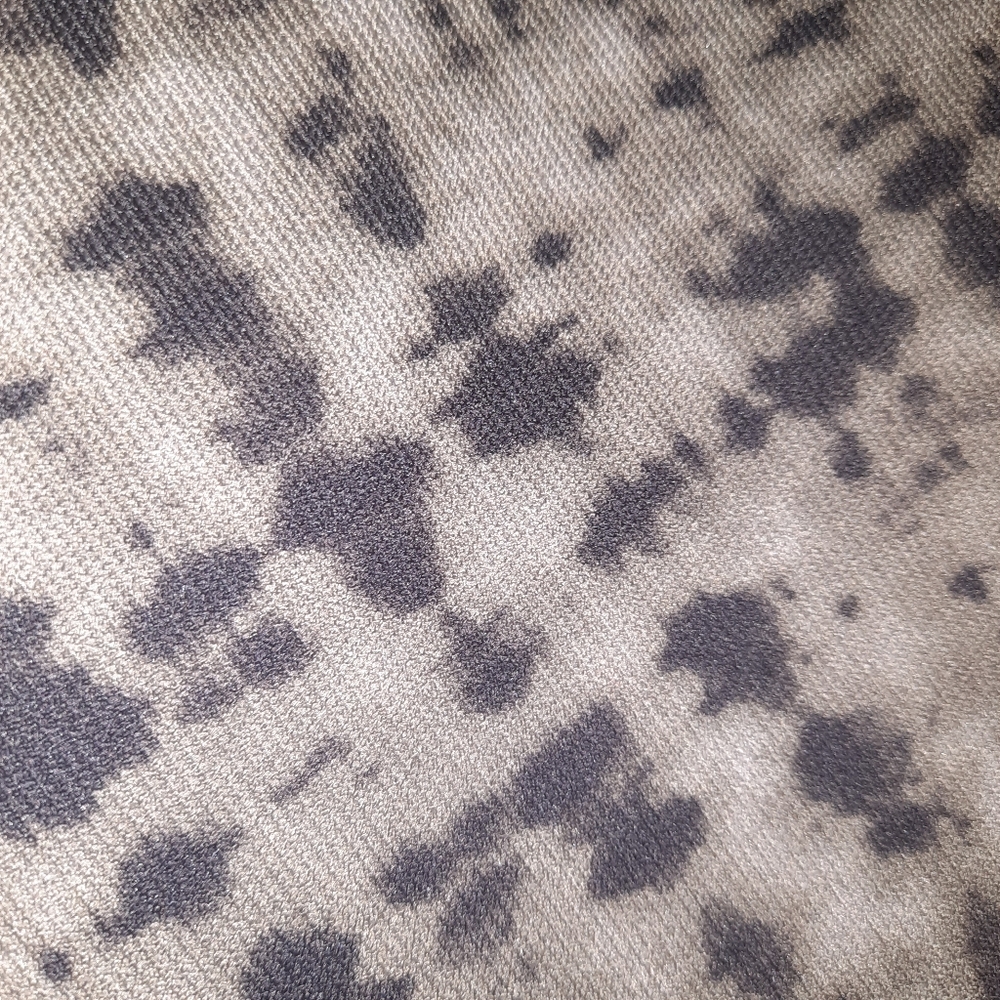 SPANX Seamless Cropped Watercolor Leggings Abstract Layering Black Gray XL 10 12 - Picture 4 of 7